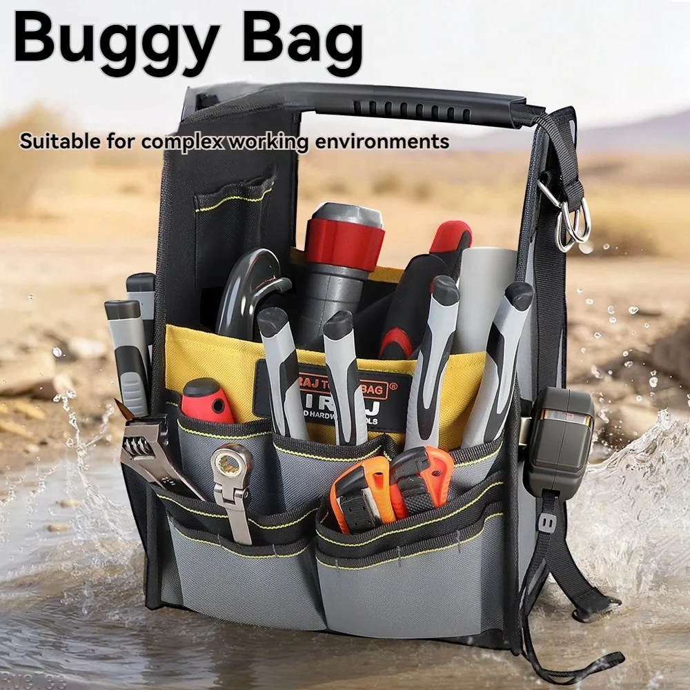 AIRAJ 1680D Handheld Open Top Tool Bag for Electrician Tool Organizer Storage Easy Access To Tools Without Collapsing