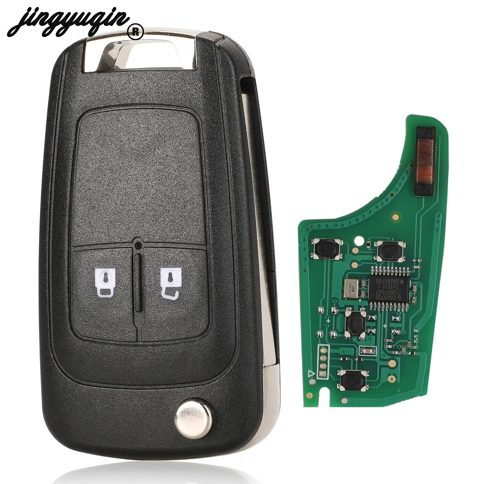 jingyuqin For Chevrolet Onix / New Prisma (MKII) Vehicle Control Alarm 2013 - 2017 Remote Key 315Mhz PCF7937E Chip 2/3/4 Buttons