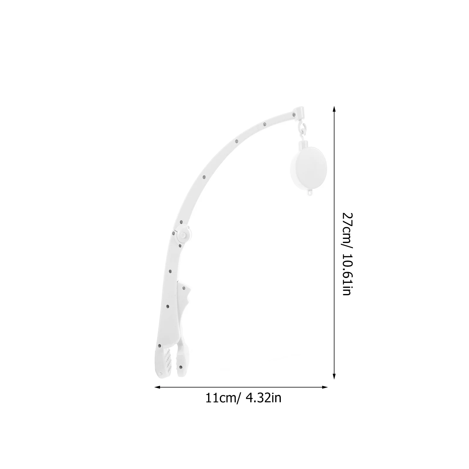 Baby Mobile Arm With Music 360° Rotating Crib Stand Foldable Adjustable Height For Crib Bassinet Hanging Bed Bell Holder