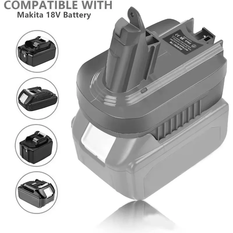 For Dewalt/Makitat/Milwaukee 18V Lithium Battery Adapter Converter To Dyson V6 V7 V8 Battery Cordless Vacuum Cleaner tool - view 4