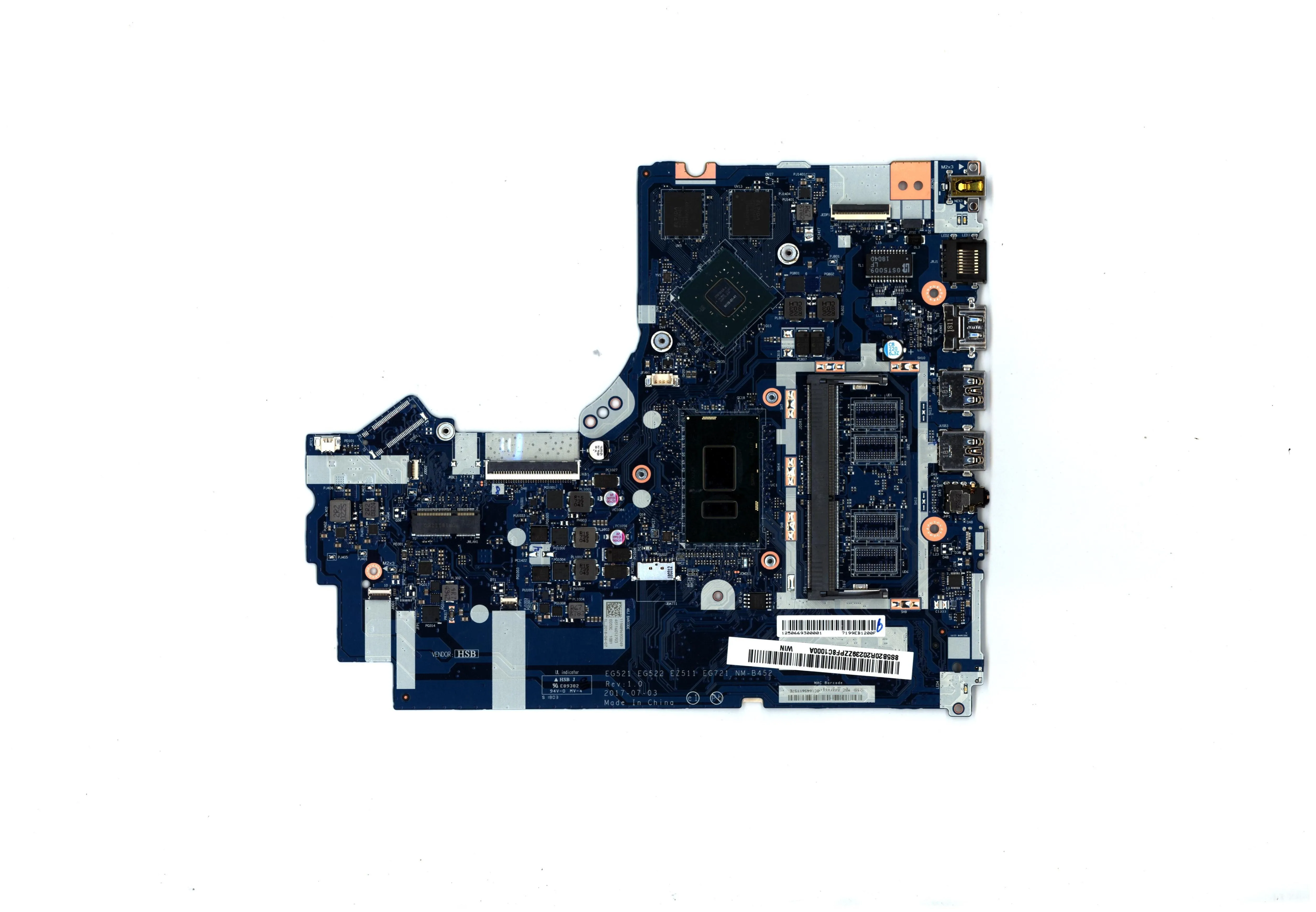 Lot SN NM-B452 FRU 5B20P25844 CPU I77500U replacement 330 Touch-15IKB 330-15IKB 320-17IKB 330-17IKB Laptop IdeaPad motherboard