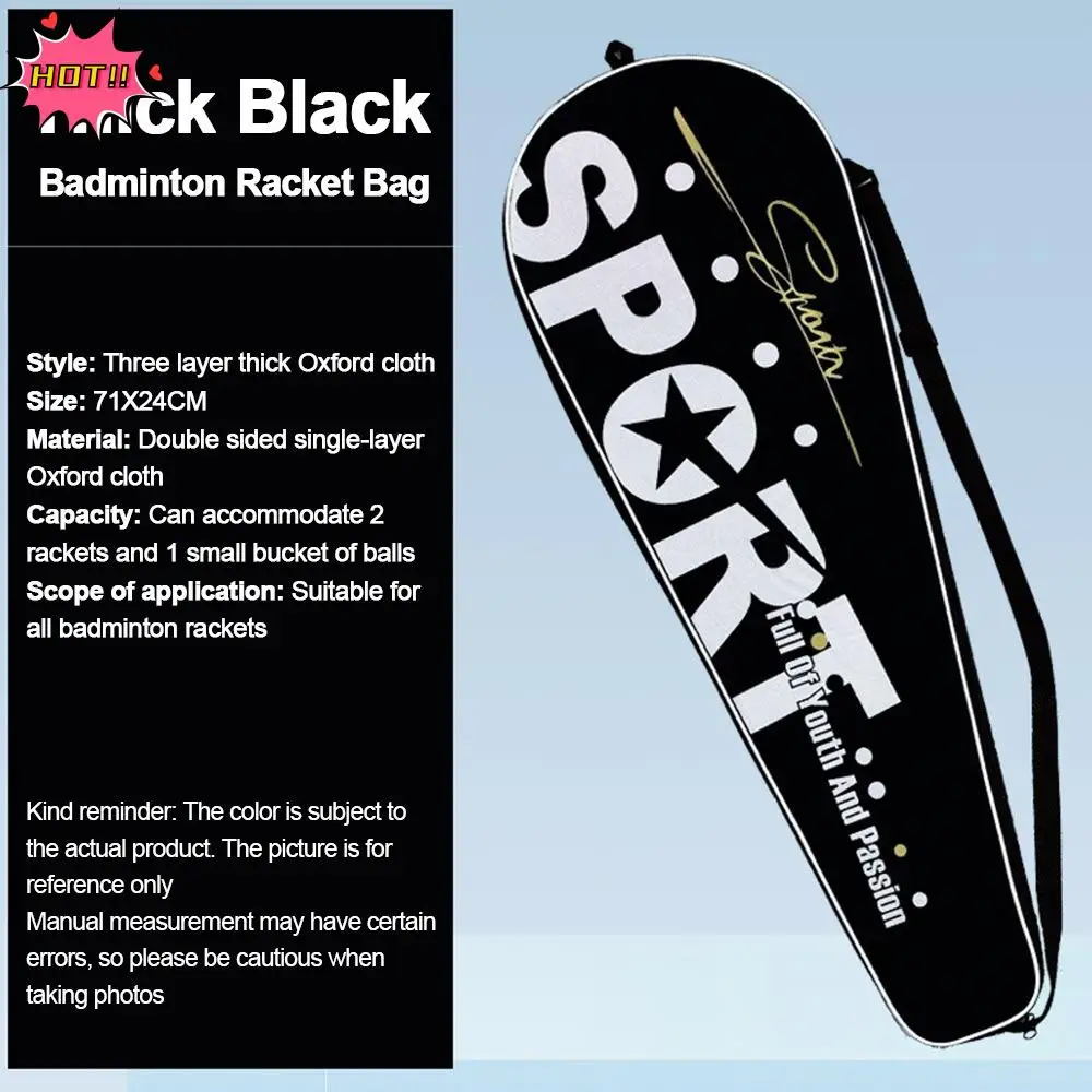 

Badminton Accessories Waterproof Badminton Racket Bag Oxford Portable Badminton Racket Cover Thick Racket Carrying Bag Sport