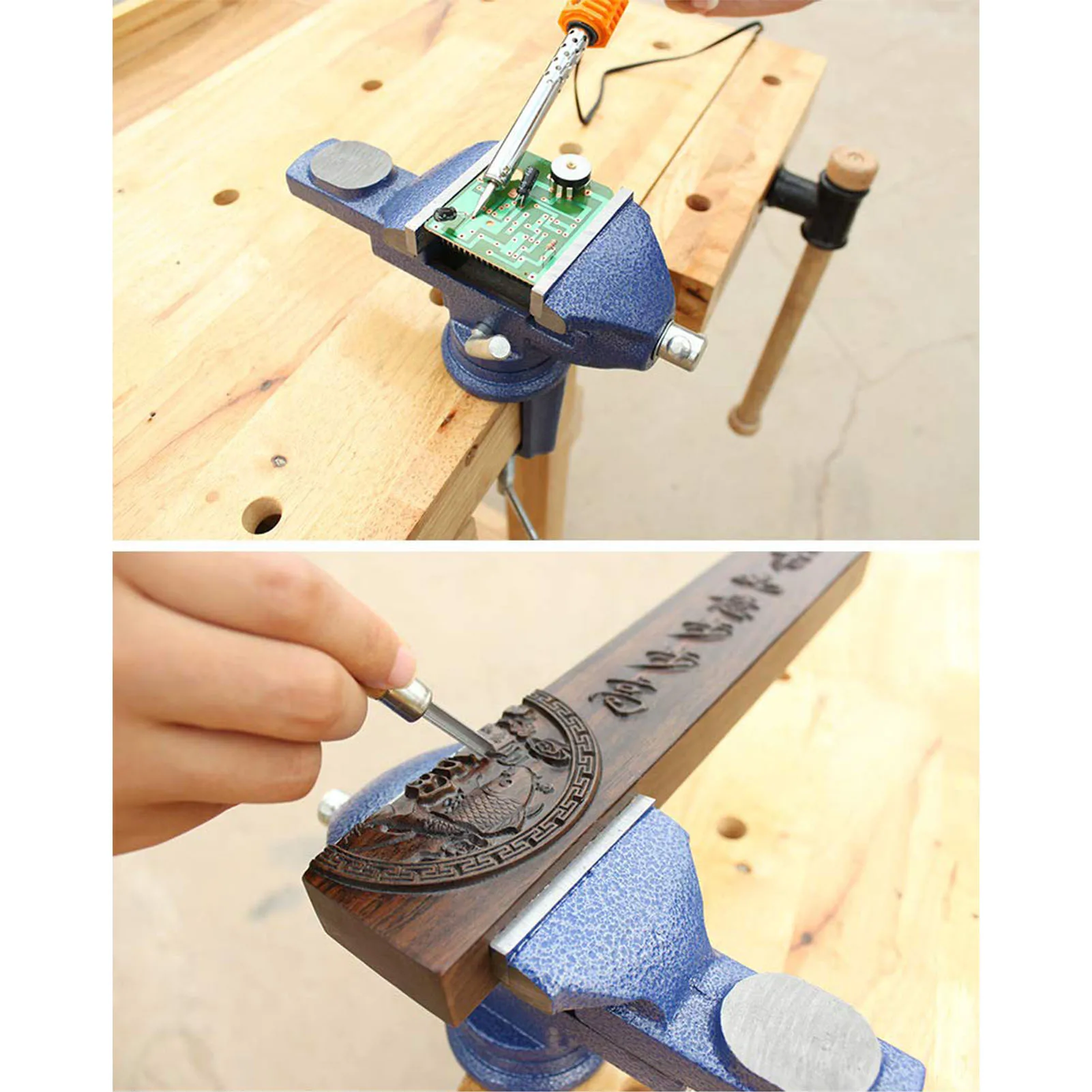 Настольные тиски Настольные тиски Сверхмощные щетки 80 мм Высокая твердость Вращение на 360 градусов Настольные тиски Зажим Тиски Зажим