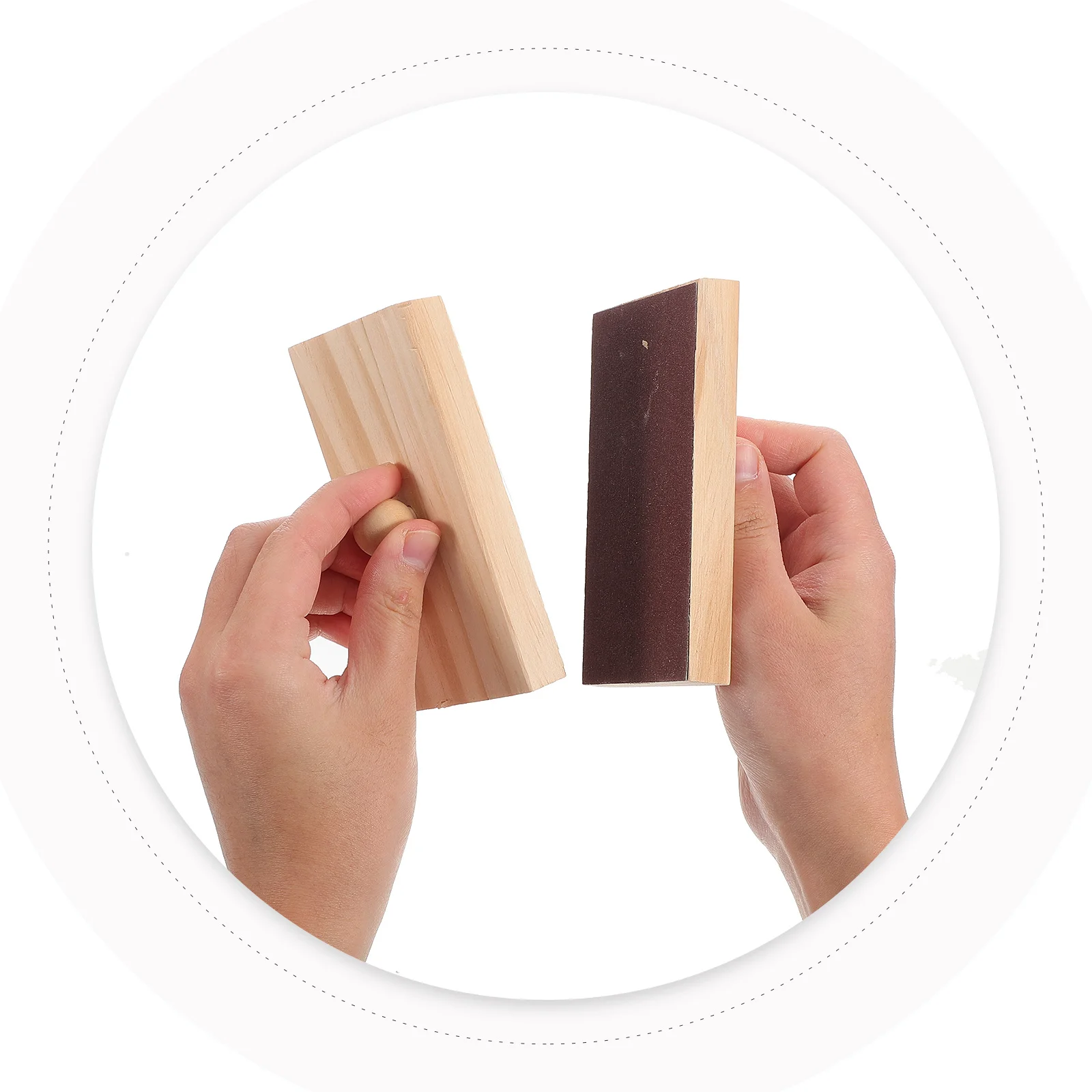 

1 Pair Wooden Rhythm Early Education Percussion Musical Wood Block Sound Development Hand Eye Coordination Family Bonding