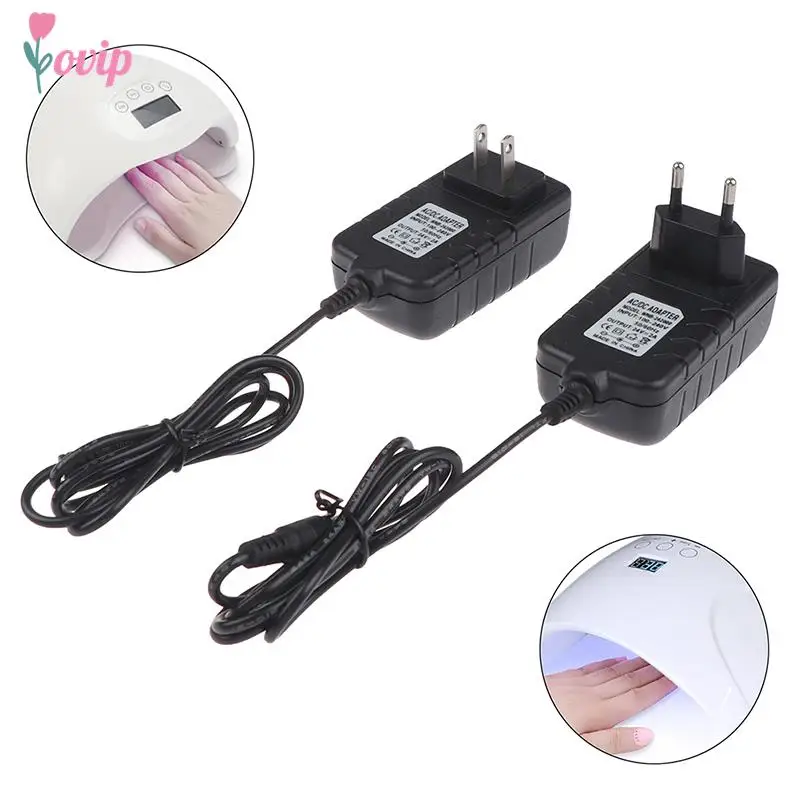 EU/US Power Supply Adapter For UV LED Lamp Nail Dryer Nail Art Tools Suitable for 24 V 2A 48 W Nail Dryer led power driver plug