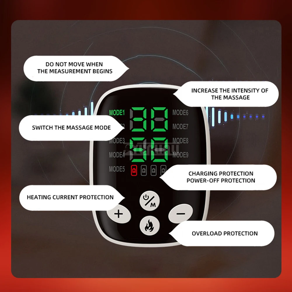 EMS حزام تدليك الخصر نبض مزدوج تغطية كاملة الاهتزاز خاص تشكيل البطن حزام الاحترار للتعرق