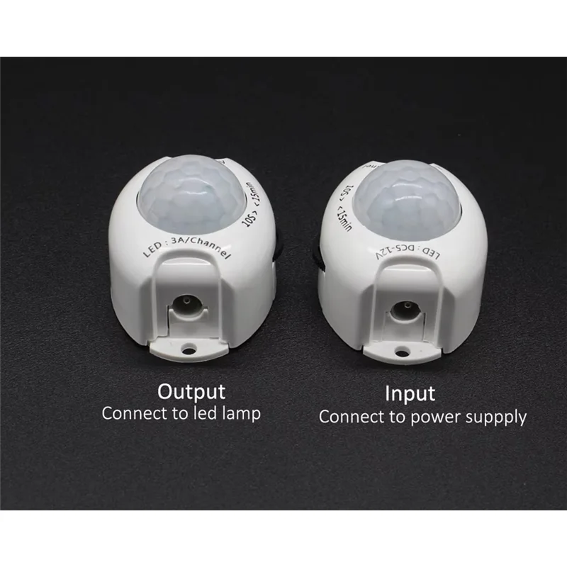 A26F-Motion Sensor Light Switch 5V 12V DC Movement Detector Timer Automatic Switch On OFF LED Strip Light PIR Motion Sensor B
