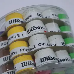 Теннисная ракетка Wilson Overgrip 15 шт., захват поглощения пота, ручка из искусственной кожи для бадминтона, рукоятка для тенниса