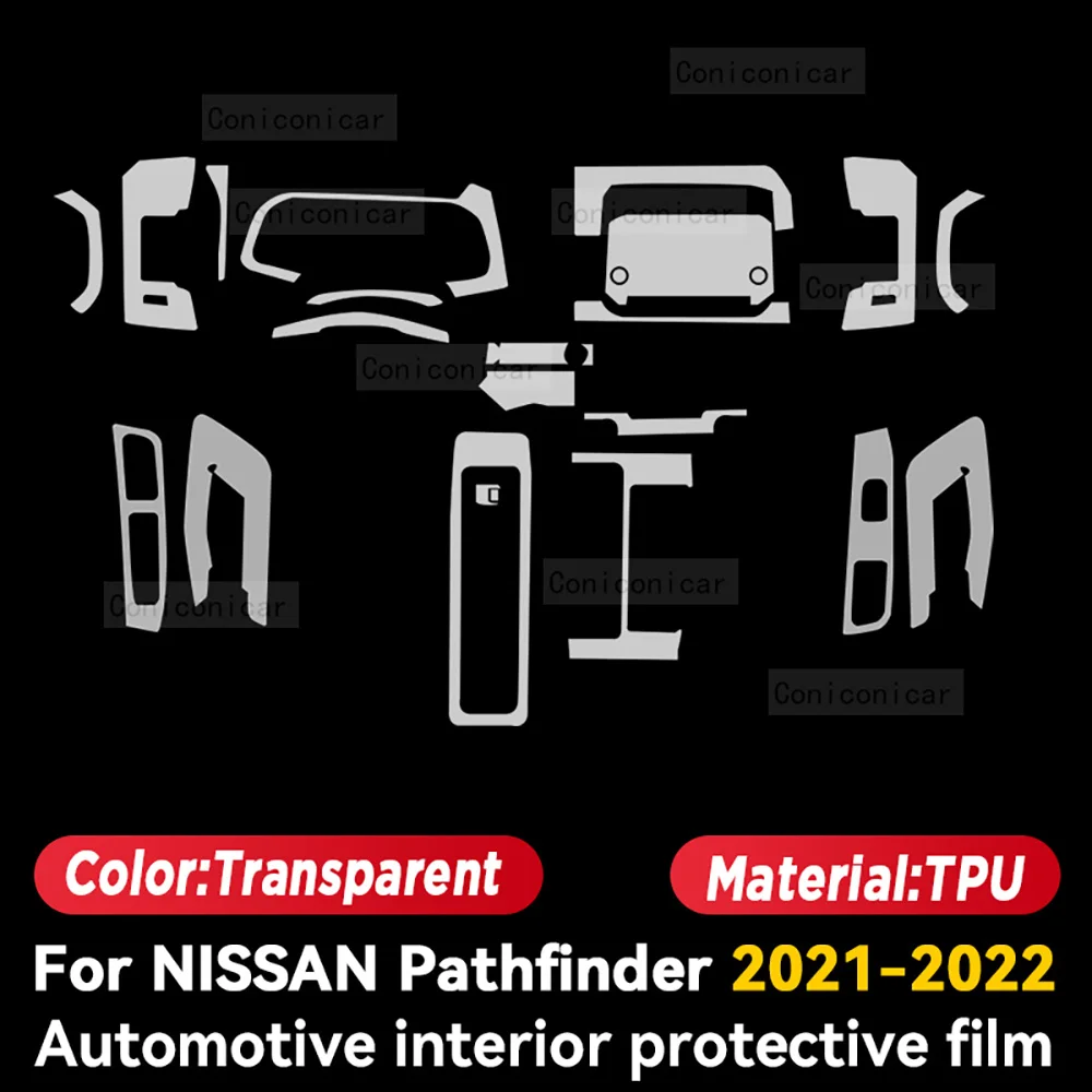 For NISSAN Pathfinder 2022 Car Interior Protection Anti-Scratch Film instrument Center Control Navigation Screen Accessories