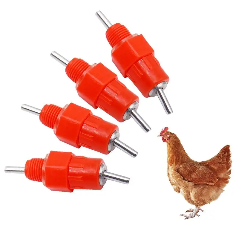 10/20Pcs Chicken Nipple Feeder Bird Drinker Feeder Water Cups Nipple Chicken Drinkers Waterer 180/360 Angle Poultry Supplies