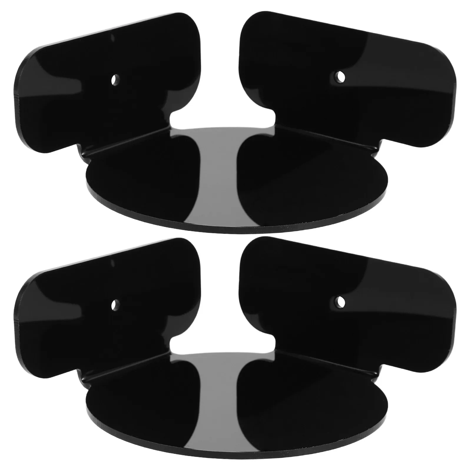 2Pcs Security Camera Bracket Mini Circular Corner Shelf Wall Mount Bracket Versatile Acrylic Monitor Shelf Holder Router Speaker