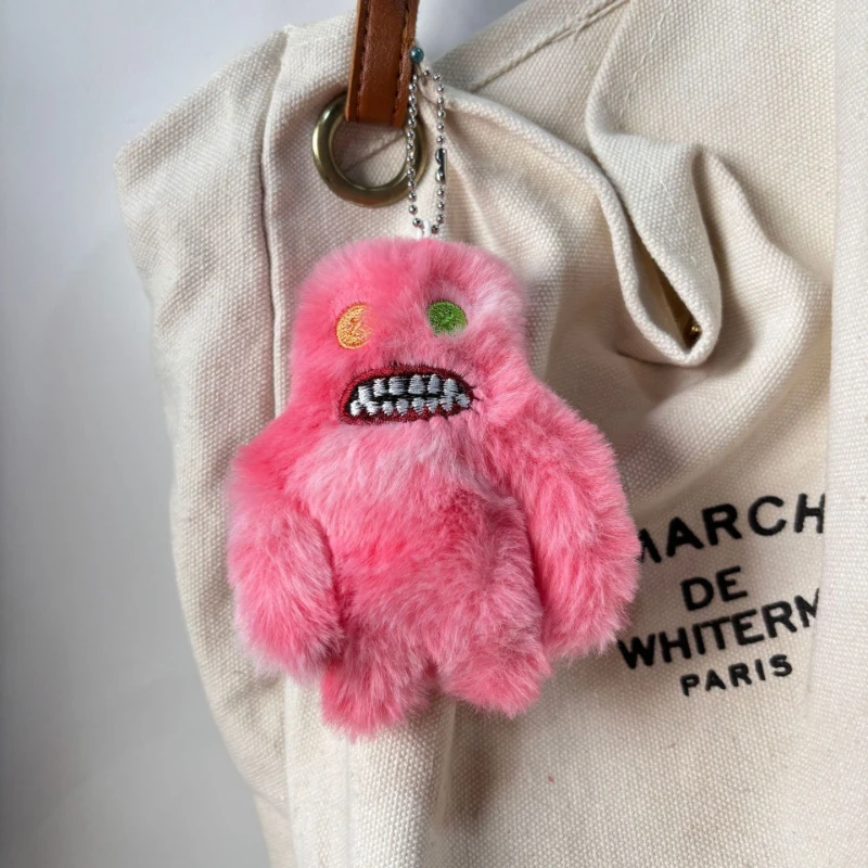 FUGGLER Cute Cartoon Cute Tooth Monster Keychain Ugly-Cute Doll Figure Pendant Cute Tooth Monster Treasure Screaming Plush view 5