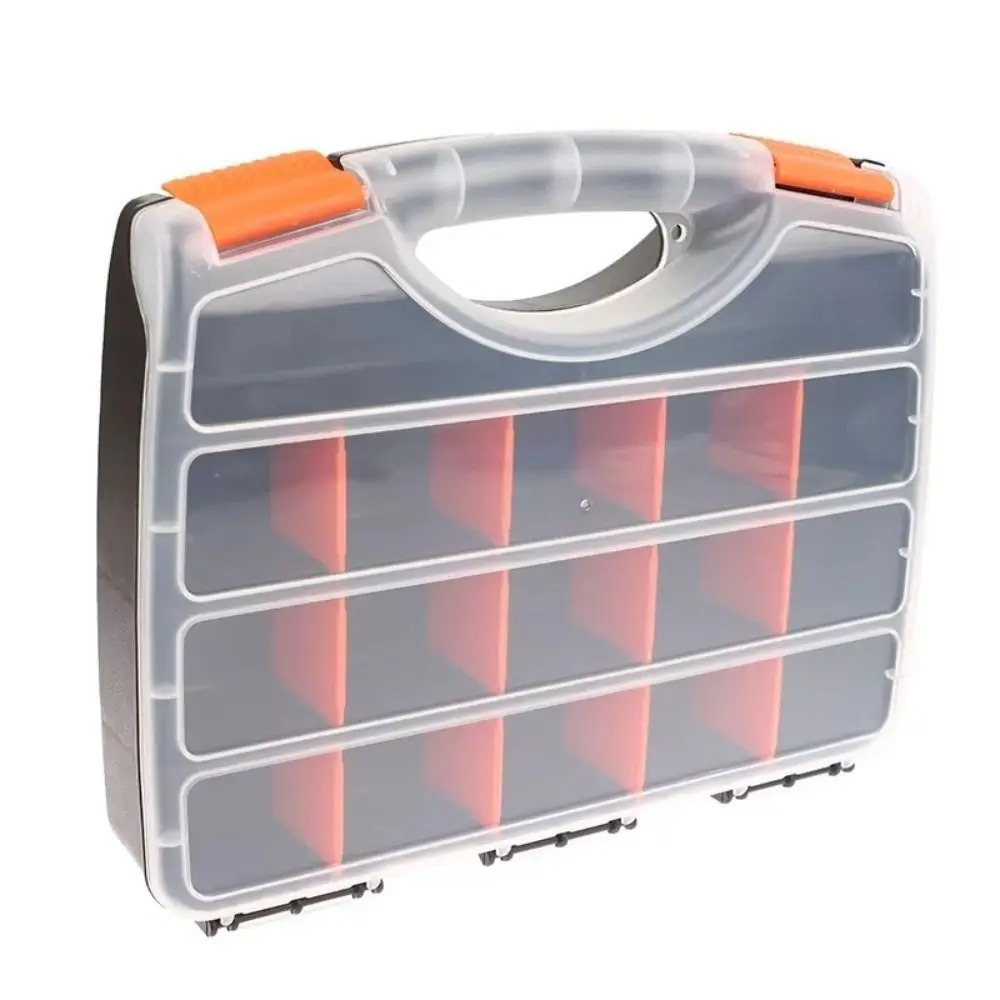 15 Grids Screw Storage Box Adjustable Compartment Clear Hardware Parts Storage Case Detachable Plastic Tool Box Organizer