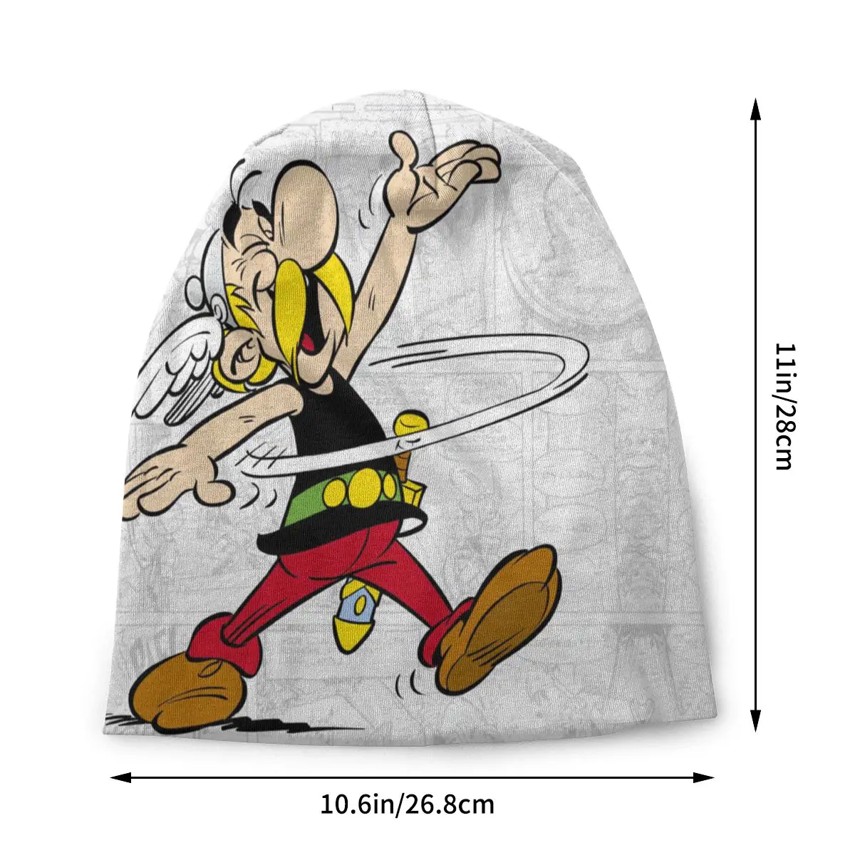 Custom Winter Warm Bonnet Homme Knit Hats Hip Hop Asterix And Obelix Beanie Cap Ski French Comic Cartoon Beanies Caps For