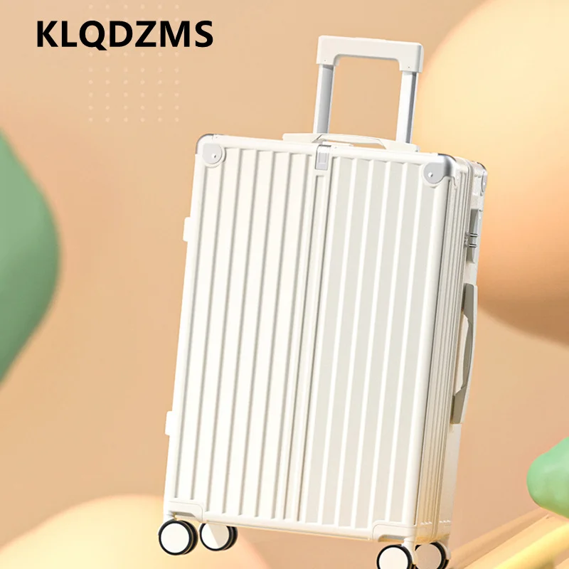 

KLQDZMS 20 "22" 24 "26 дюймов ручная кладь дорожная кладь USB зарядка посадочный ящик утолщенная молния чемодан на колесиках чемодан для пассажирской кабины