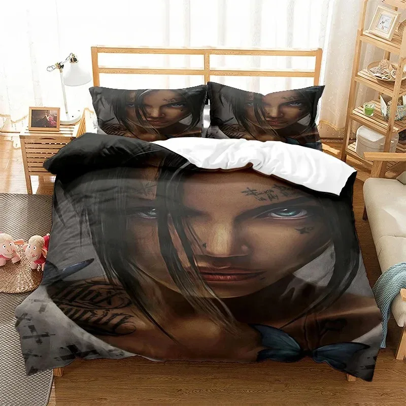 

Sexy Black Girl Bedding Set Single Twin Full Queen King Size Body Art Bed Set Aldult Boys Bedroom Duvet cover Sets 3D Anime 033