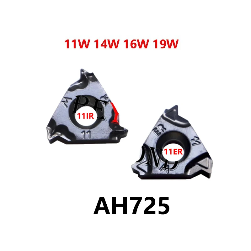 

100% Original 16ER 16W-B AH725 16IR 14W-B 11W 19W Carbide Inserts CNC 16ER11W 16ER14W 16IR11W 16IR14W 10pcs/box CNC Tool Cutter