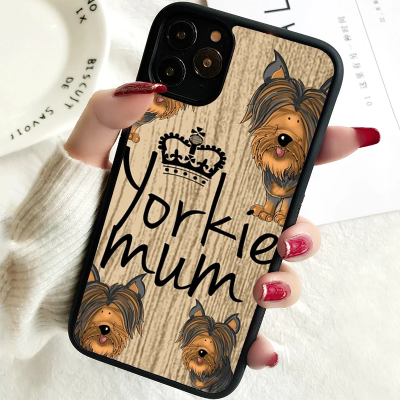 5 5S SE 2020 Phone Cover Case for iPhone 6 6S 7 8 PLUS X XS XR 11 12 13 MINI 14 PRO MAX Rubber Yorkshire Terrier Dog Paw Print