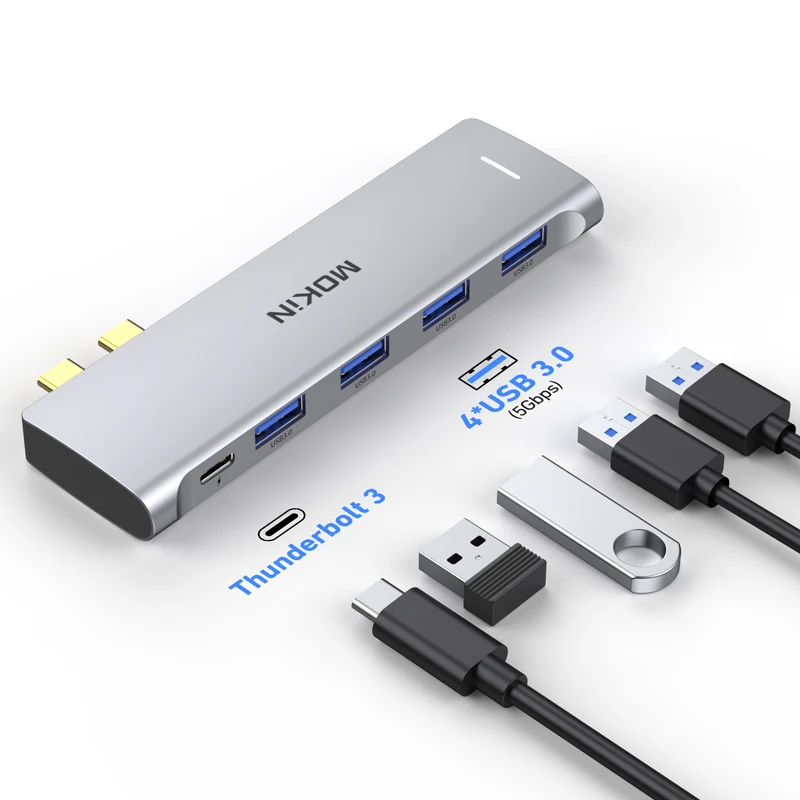 MOKiN 5 in 2 USB C HUB Type-C HDMI 4K@30Hz Thunderbolt 3 Port Adapter 3 USB 3.0 5Gbps Docking Station for MacBook Pro Air M1