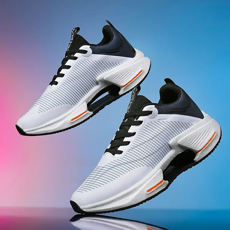 

Мужская спортивная обувь, новые летние дышащие сетчатые легкие амортизирующие кроссовки для бега, уличные кроссовки на мягкой подошве для мужчин