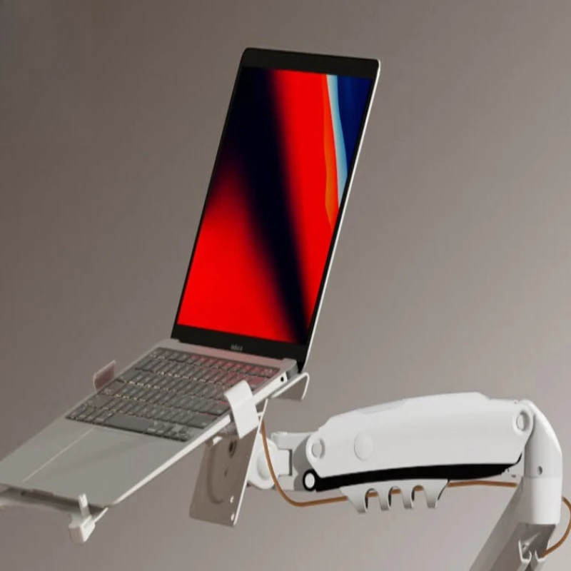 

Notebook white bracket desktop heightening lifting rotating telescopic air pressure shelf