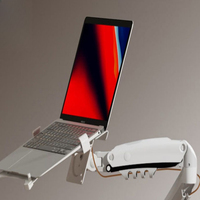 Notebook white bracket desktop heightening lifting rotating telescopic air pressure shelf