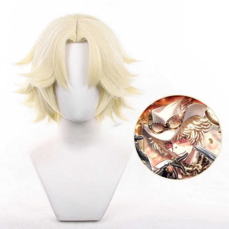 

Game Identity Ⅴ Truth Underneath Norton Campbell Cosplay Wig Yellow Brown Cosplay Wig Miuko Cosplay Hair + Free Wig Cap