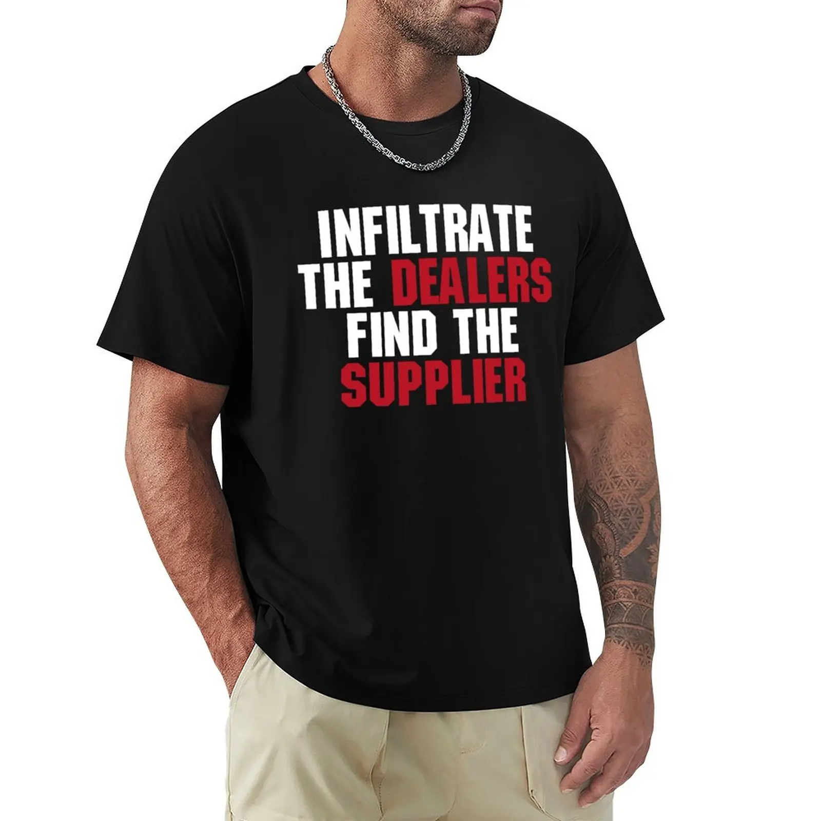 21 Jump Street, Infiltrate the Dealers, Find the Suppliers T-Shirt Holiday Party T-Shirt for Men