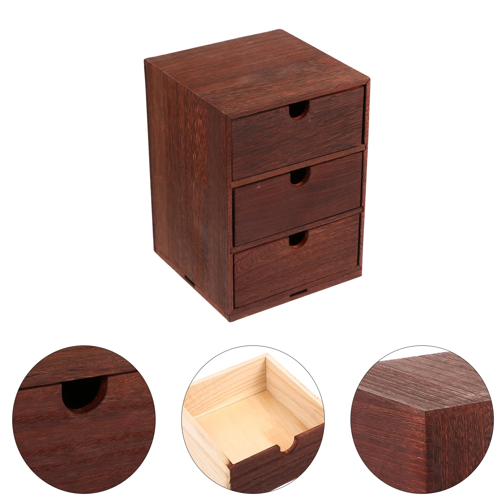 Wooden Storage Box Drawer Organizer Desktop Wood Desk Crates Drawers Tabletop Boxes Dresser Cabinet Cube Mini Outdoor Stationery