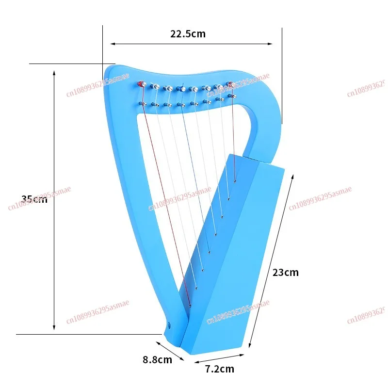 8-String harp is easy to carry and can be played anywhere. Novice harp artifact