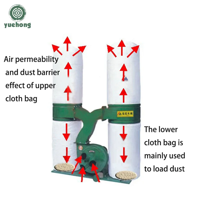 Vacuum Cleaner Blower Dust Suction Bag Lndustrial Woodworking Dust Collection Filter Dust Powder Dustproof Cloth Bag 470mm 630mm