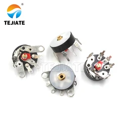5PCS RV12MM Curved Foot Straight Foot Switch Radio Amplifier Volume Potentiometer 10K 50K With Turntable