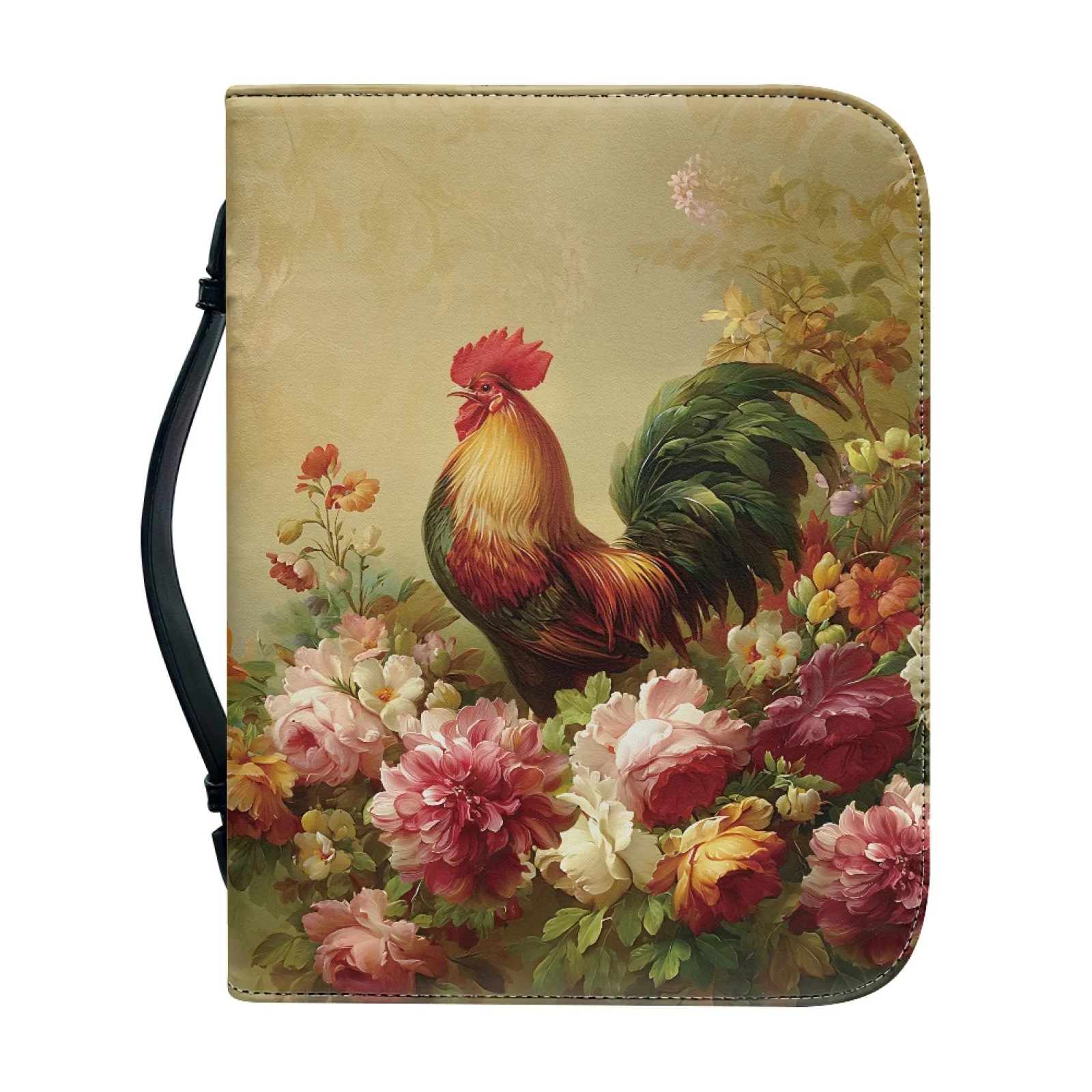 PENSTROLL Rooster Floral Theme 2026 Trending Bible Cover for Men Pencil Holder Bible Protector