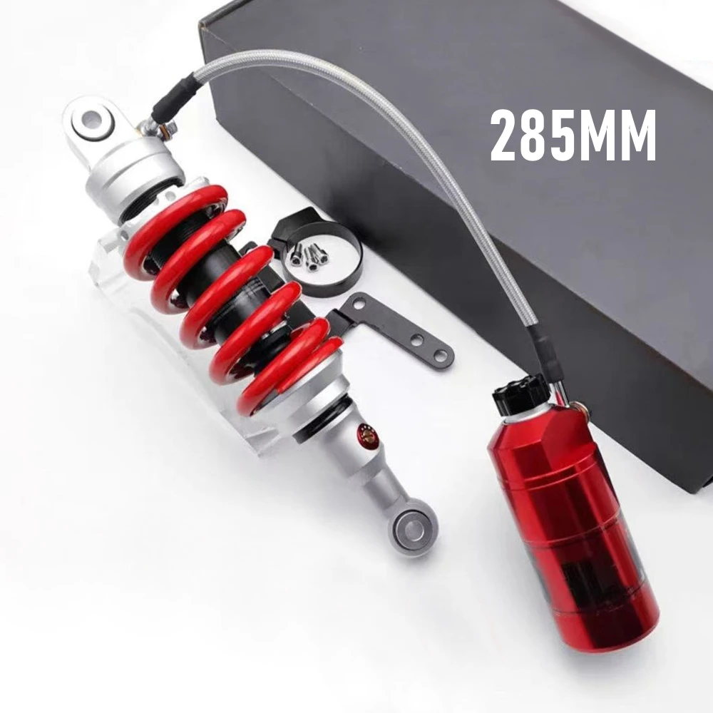 285mm Motorcycle Central Rear Damping Adjust Built-in Hydraulic Airbag Shock Absorber For Honda Yamaha Kawasaki Suzuki Aprilia
