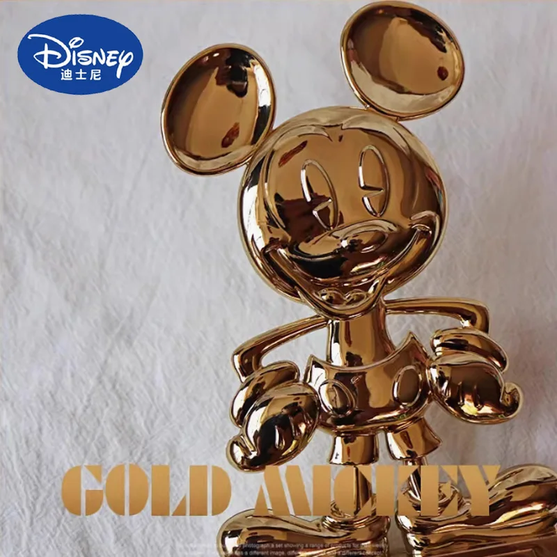 Kawaii Disney Golden Mickey Action Figure Toy Anime Dolls Key Anime Dolls Desktop Ornaments Collection Model Gifts For Kids Girl