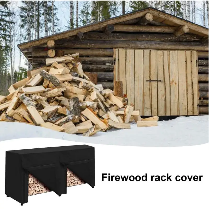 Wood Covers For Firewood Oxford Fabric Log Rack Cover Waterproof Firewood Rack Cover Weather Resistant Windproof Protection