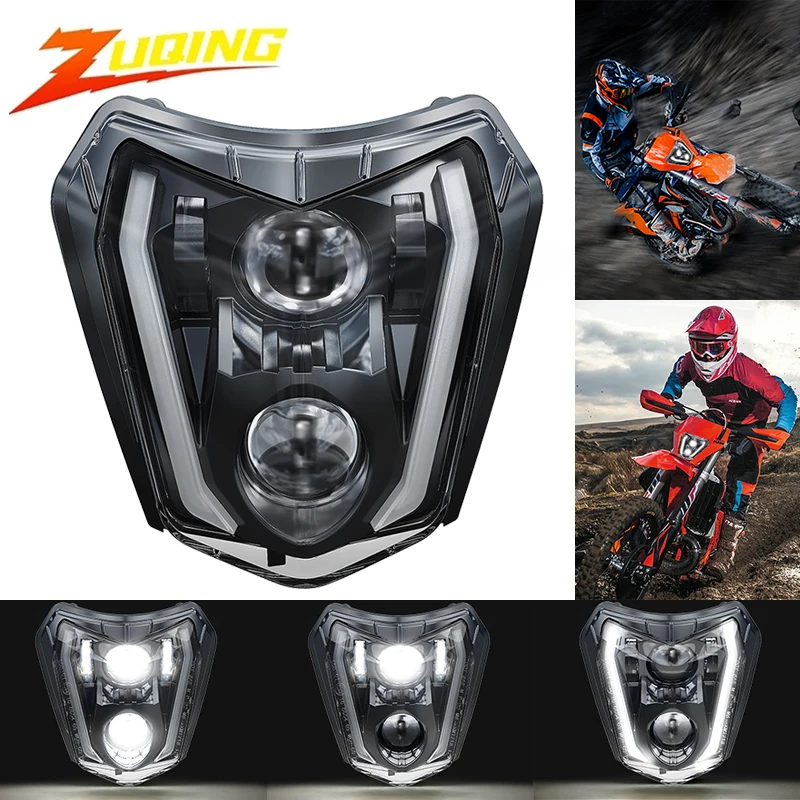 

For KTM EXC LED Headlight Motorcycle Headlamp Wick XC SX XCF XCW EXCF 125-500 SMR 690 Dirt Bike Enduro Motocross Modified Parts