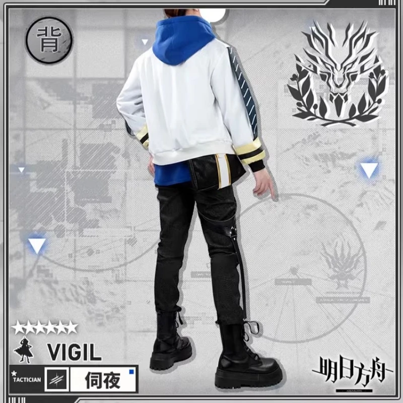 Game Arknights Vigil Cosplay Costume Women Men Fashion Uniform Vigil Role Play Clothing Comic-con Party Coat Pants Hoodie Outfit