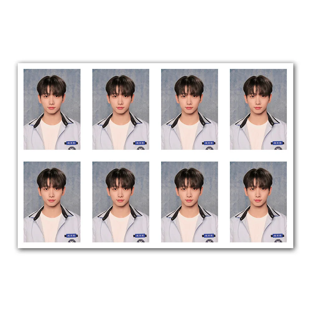 BOYNEXTDOOR One Inch ID Photo WOONHAK RIWOO White Background Photo Postcards INS Korean Style Girls Collection Series Fan Gift