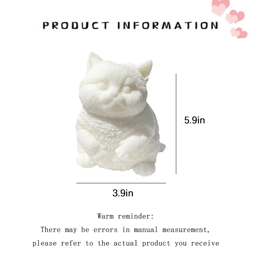 Cute Squishy Relief Squeeze Cat Toys Silicone With Flocking Surface Cat Squishy Fidget Relief Stress Toy Anxiety Relaxation Big