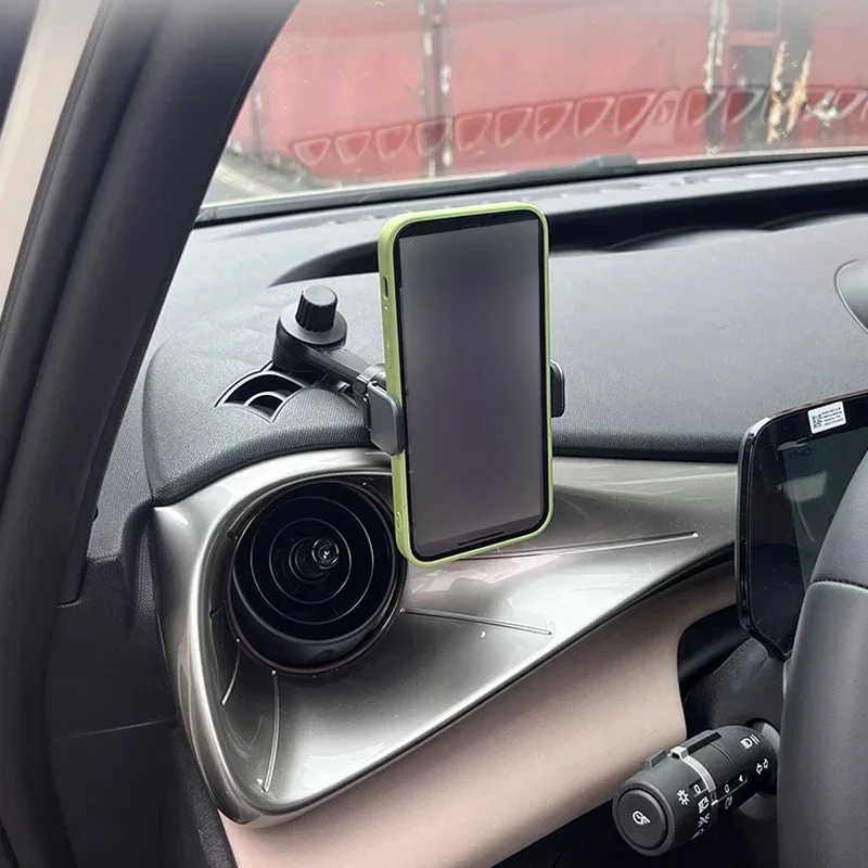 Car Phone Holder For Byd Dolphin 2023 2024 Car Styling Bracket Automatic Clamping Rotatable Support Mobile Accessories