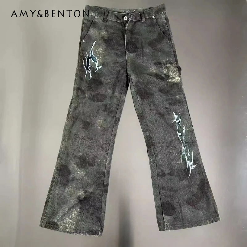 

Gothic Dark Subculture Japanese Style Women's Long Pants 2025 Autumn New Gray Green Sweet Cool Versatile Long Trousers Ladies