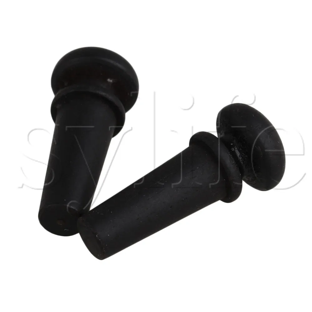 2x Acoustic Guitar EBONY EndPins End pins With Abalone Dot