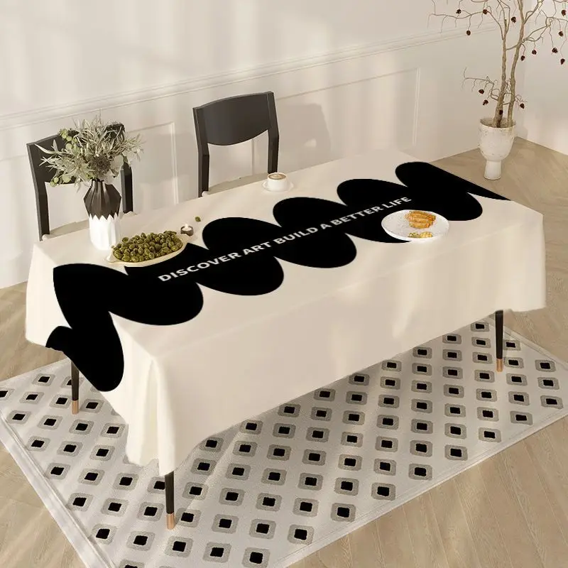 Simple and Luxurious Ins Style Tablecloth Nordic Home Waterproof and Oil Resistant Tea Table Coffee Table Mat Dustproof Cloth