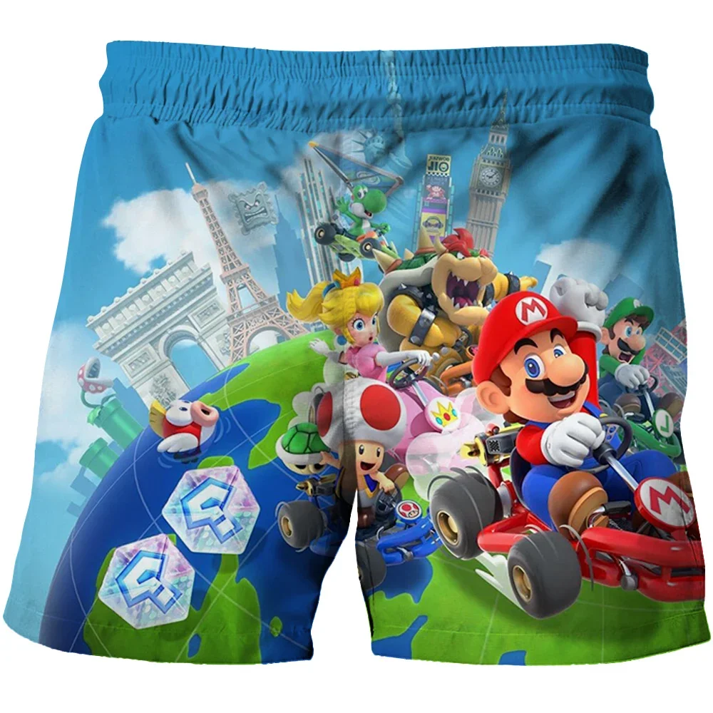 New Super Marios Beach Shorts Cartoon Animation Marios 3d Print Boys Casual Board Shorts Children\'s Sports Pants Swimming Pants