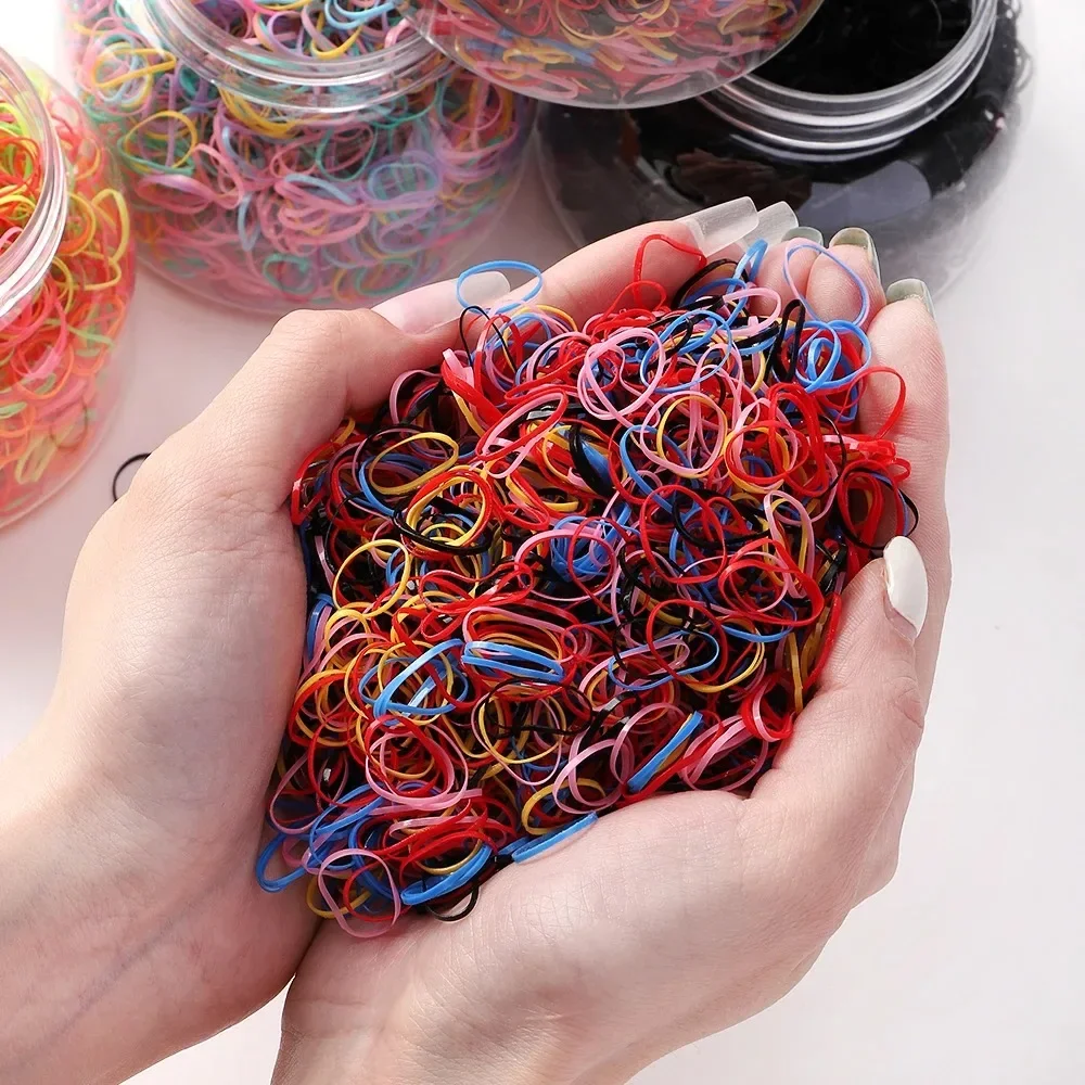 Bandes de cheveux élastiques colorées pour filles, chouchou en caoutchouc, porte-queue de cheval, accessoires pour cheveux pour enfants, cravates