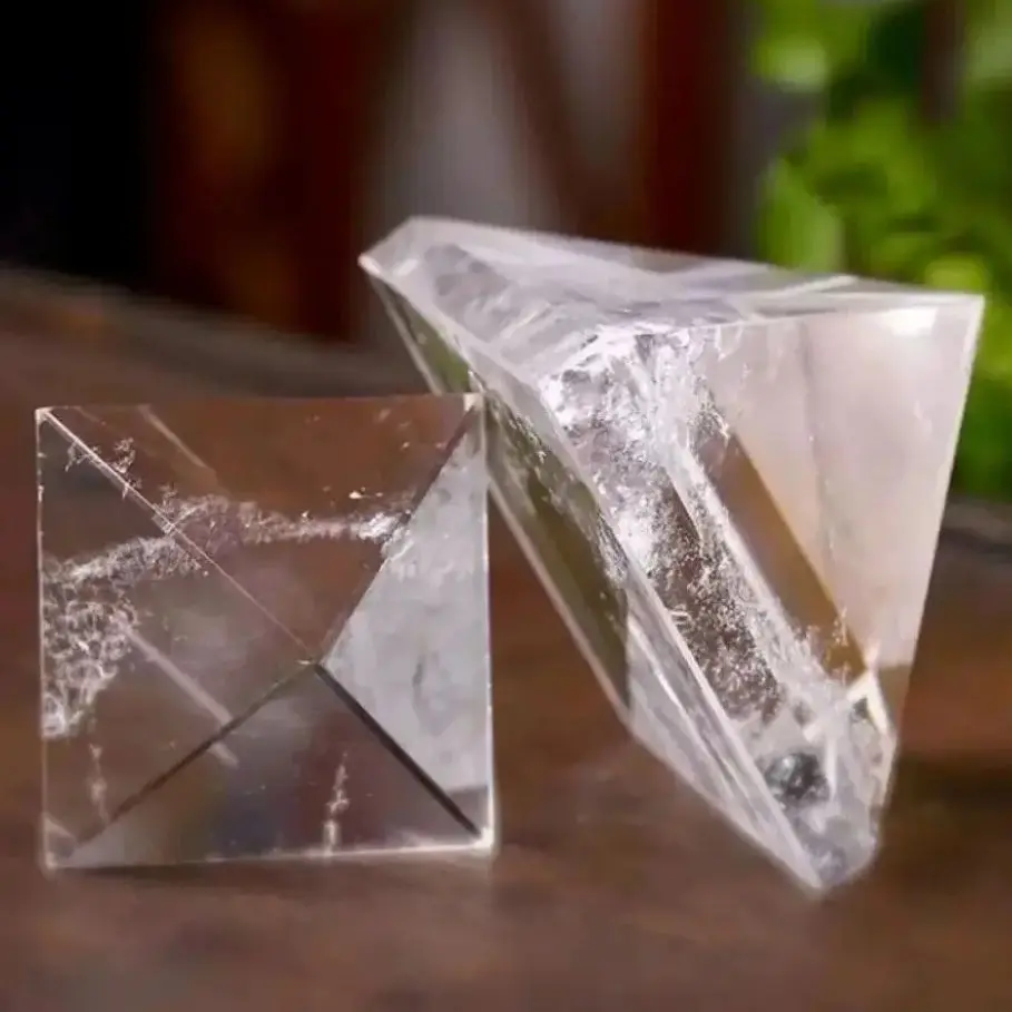 Natural Crystal Clear Quartz Pyramid Chakra Reiki Healing Stone Point Tower Meditation White Quartz Crystals Pyramid Fengshui
