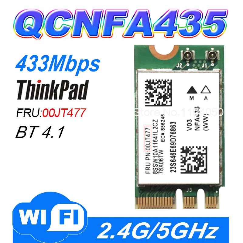 FOR  QCNFA435 E470E475E570E575AC5G dual-band wireless network card 00JT477 01AX709  WIFI 433M Bluetooth 4.1