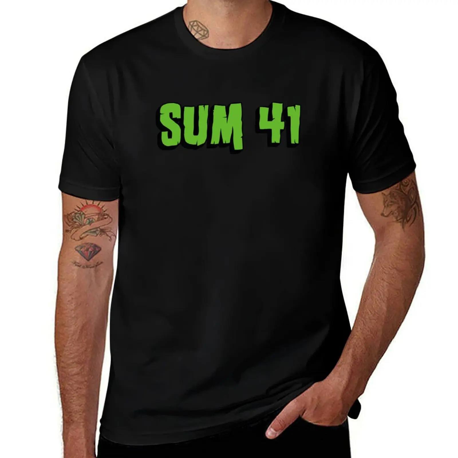 

Logo sum41 T-Shirt Non-Shrink Basic Cotton T-Shirt