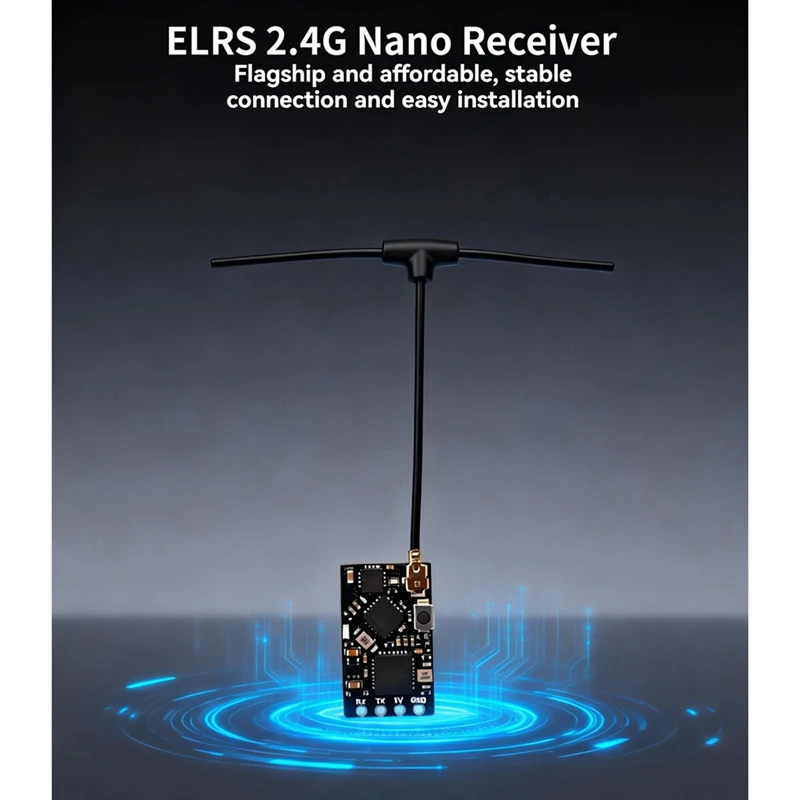 DT21 5PCS ELRS 2.4G for Nano Receiver 100mW for FPV Drone, CRSF Protocol, 10km Range, T-type Antenna